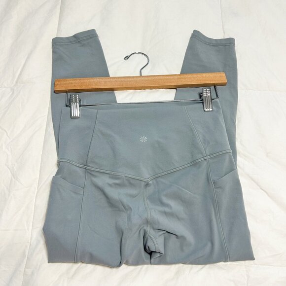 Athleta Salutation Stash 7/8 Tight Leggings Coastline Blue Powervita Size SP - Picture 8 of 9